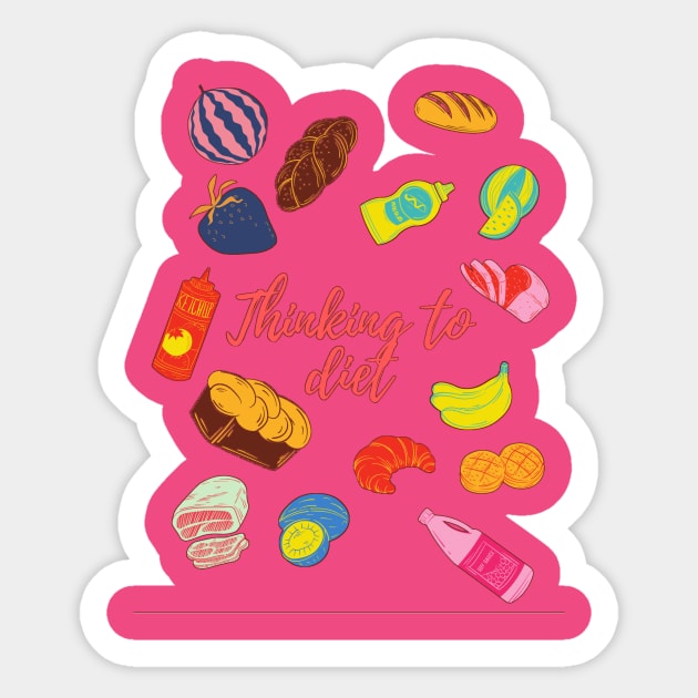 FOOD LOVERS GO TO DESIGN Sticker by Maze aparells